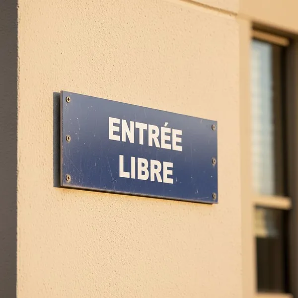 Panneau Entrée libre – Signalétique Bureau