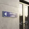 Panneau Entrée libre à gauche – Signalétique Bureau