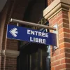 Panneau Entrée libre à gauche – Signalétique Bureau