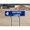 Panneau Entrée libre à gauche – Signalétique Bureau