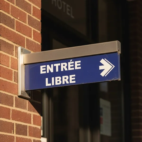 Panneau Entrée libre à droite – Signalétique Bureau
