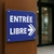 Panneau Entrée libre à droite – Signalétique Bureau