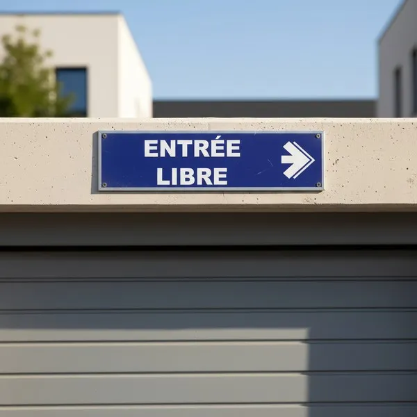 Panneau Entrée libre à droite – Signalétique Bureau