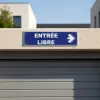 Panneau Entrée libre à droite – Signalétique Bureau