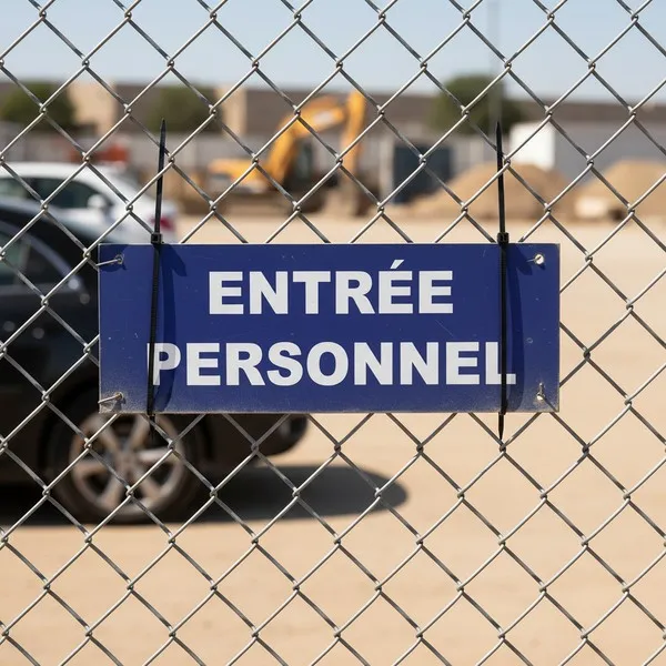 Accès réservé personnel : Panneau Signalétique entreprise sécurité