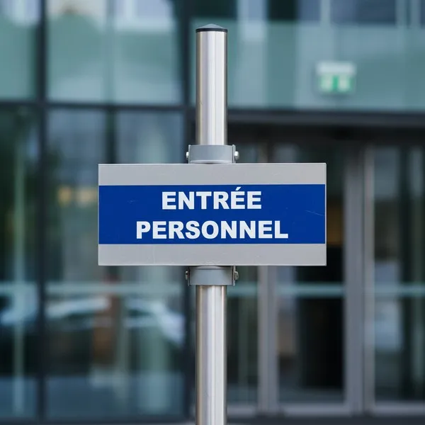 Accès réservé personnel : Panneau Signalétique entreprise sécurité