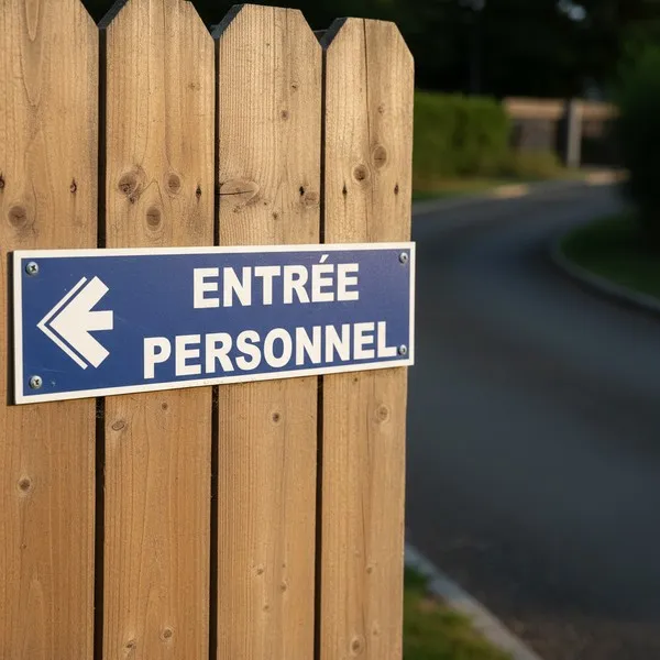 Panneau Entrée Personnel à Gauche | Hôtel, Restaurant, Gîte