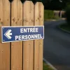 Panneau Entrée Personnel à Gauche | Hôtel, Restaurant, Gîte