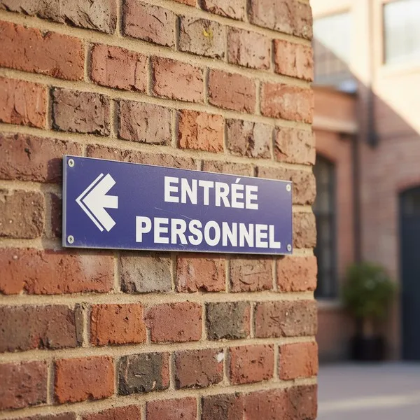 Panneau Entrée Personnel à Gauche | Hôtel, Restaurant, Gîte