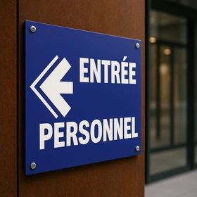Panneau Entrée Personnel à Gauche | Hôtel, Restaurant, Gîte
