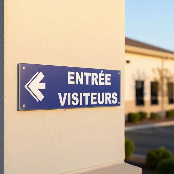 Panneau Entrée Visiteurs à Gauche | Hôtel, Restaurant, Gîte