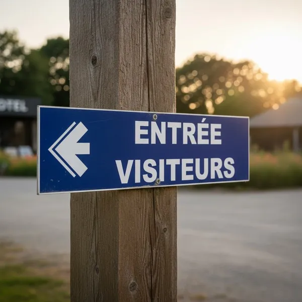 Panneau Entrée Visiteurs à Gauche | Hôtel, Restaurant, Gîte