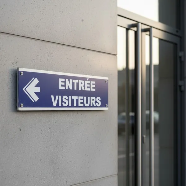 Panneau Entrée Visiteurs à Gauche | Hôtel, Restaurant, Gîte