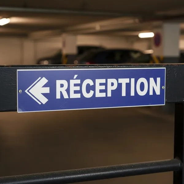 Panneau Réception à gauche – Signalétique Bureau