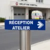 Panneau signalétique Réception Atelier flèche droite