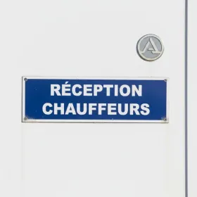 Panneau signalétique Réception chauffeurs aluminium - Entreprise