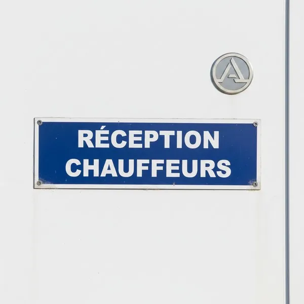 Panneau signalétique Réception chauffeurs aluminium - Entreprise