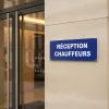 Panneau signalétique Réception chauffeurs aluminium - Entreprise