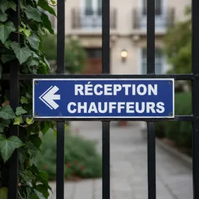 Panneau Réception chauffeurs – Hôtel, restaurant, gîte (64 caractères)