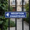 Panneau Réception chauffeurs – Hôtel, restaurant, gîte (64 caractères)