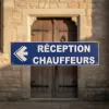 Panneau Réception chauffeurs – Hôtel, restaurant, gîte (64 caractères)
