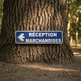 Panneau Réception Marchandises Flèche Gauche | Signalétique Entreprise