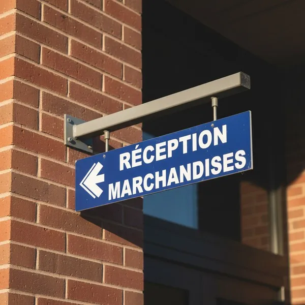 Panneau Réception Marchandises Flèche Gauche | Signalétique Entreprise