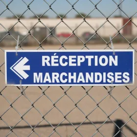 Panneau Réception Marchandises Flèche Gauche | Signalétique Entreprise
