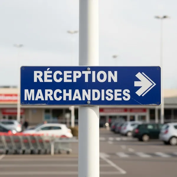 Panneau Réception marchandises Flèche Droite | Signalétique