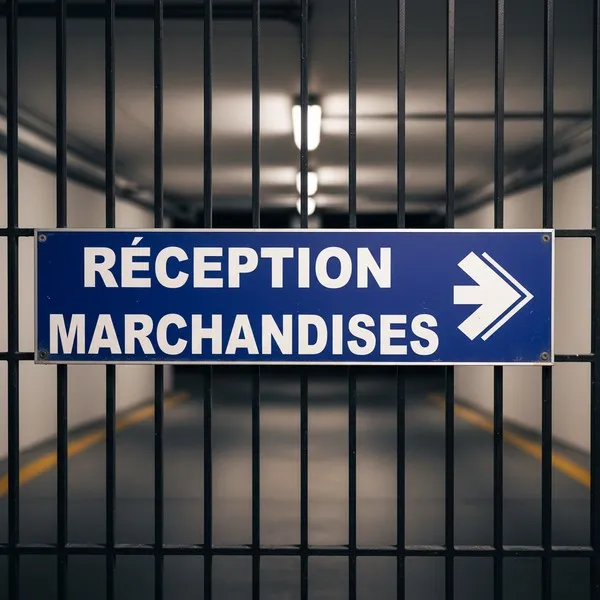 Panneau Réception marchandises Flèche Droite | Signalétique