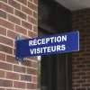 Panneau signalétique Accueil visiteurs pour entrée de réception