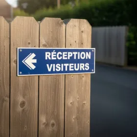 Panneau Réception Visiteurs – Hôtel, Restaurant, Gîte