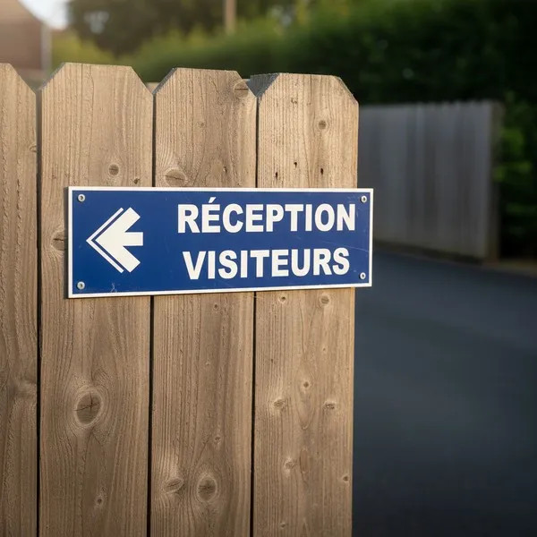 Panneau Réception Visiteurs – Hôtel, Restaurant, Gîte