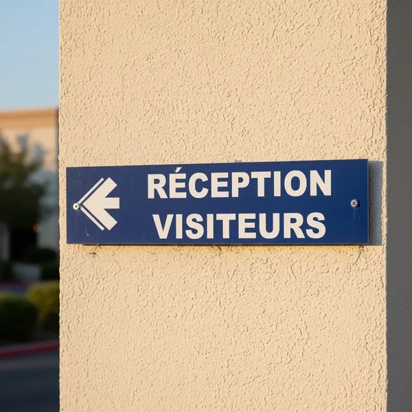 Panneau Réception Visiteurs – Hôtel, Restaurant, Gîte