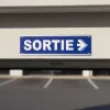 Panneau Sortie à droite photoluminescent sécurité format A4