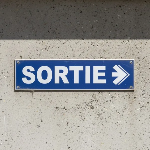Panneau Sortie à droite photoluminescent sécurité format A4