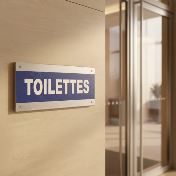 Panneau Toilettes aluminium pictogramme WC