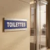Panneau Toilettes aluminium pictogramme WC