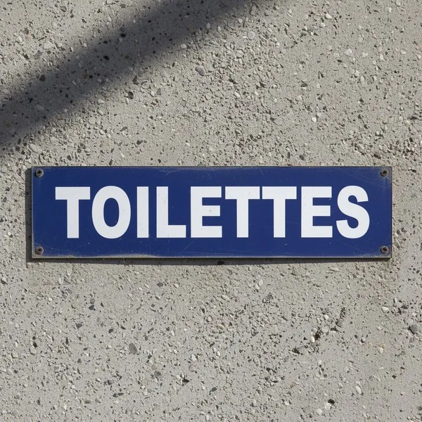 Panneau Toilettes aluminium pictogramme WC