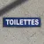 Panneau Toilettes aluminium pictogramme WC