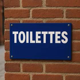 Panneau Toilettes aluminium pictogramme WC