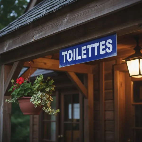 Panneau Toilettes aluminium pictogramme WC