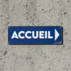 Panneau signalétique Accueil flèche droite - Orientation visiteurs