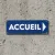 Panneau signalétique Accueil flèche droite - Orientation visiteurs