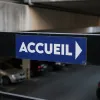 Panneau signalétique Accueil flèche droite - Orientation visiteurs