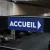 Panneau signalétique Accueil flèche droite - Orientation visiteurs