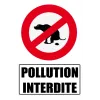 Pollution interdite-Panneau hôtel, restaurant, gîte-Panneaux Signalétiques
