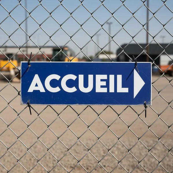 Panneau signalétique Accueil flèche droite - Orientation visiteurs