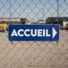 Panneau signalétique Accueil flèche droite - Orientation visiteurs