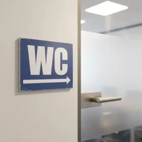 Panneau WC direction droite – Panneau toilettes